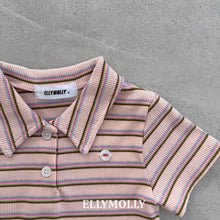 將圖片載入圖庫檢視器中，ELLY 兒童夏季條紋 Polo 衫** 預購