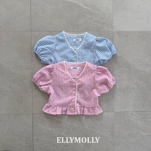 將圖片載入圖庫檢視器中，ELLY KIDS 夏季 BETH 扣環上衣** 預購