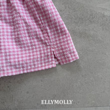 將圖片載入圖庫檢視器中，ELLY KIDS 夏季粉紅格子迷你裙** 預購