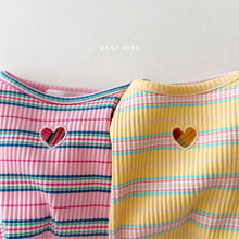 Load image into Gallery viewer, DAILYBEBE KIDS STRIPE HEART TOP**PREORDER