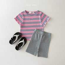 Load image into Gallery viewer, DAILYBEBE KIDS STRIPE HEART TOP**PREORDER