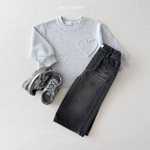 DAILYBEBE KIDS HEART POCKET TEE SHIRT**PREORDER