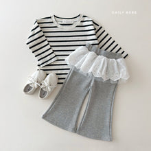 Load image into Gallery viewer, DAILYBEBE KIDS FRILL JELLY BOOT CUT PANTS**PREORDER
