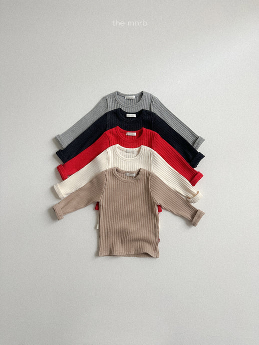 MINIROBE KIDS WINTER RIBBED TEE**Preorder
