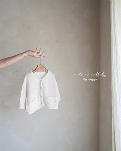 ANGGO KIDS WAFFLE CARDIGAN**PREORDER