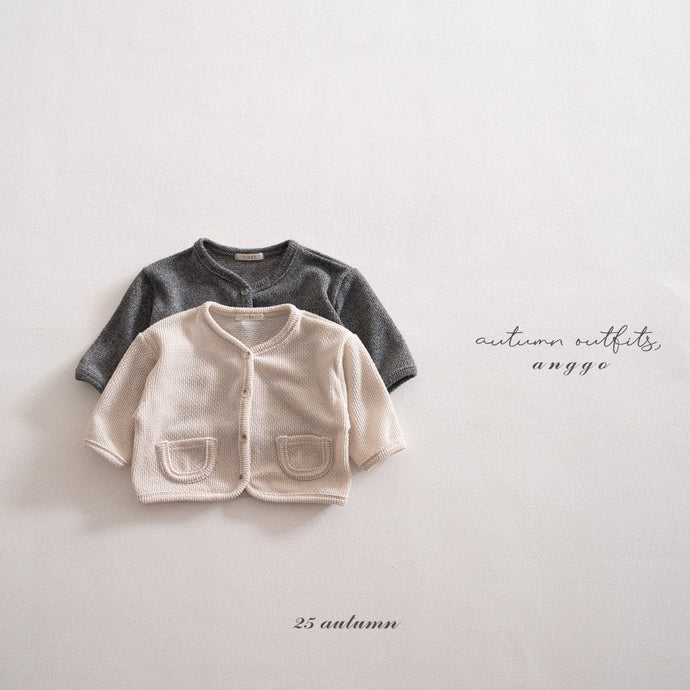 ANGGO KIDS WAFFLE CARDIGAN**PREORDER