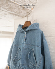 Load image into Gallery viewer, ANGGO KIDS DENIM HOODIE**PREORDER