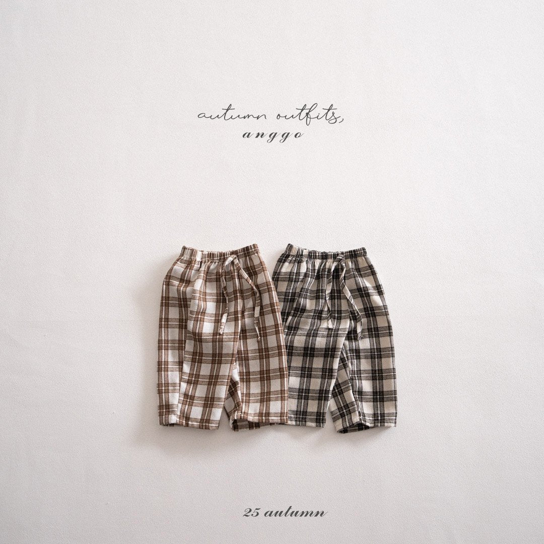 ANGGO KIDS BIG CHECK PANTS**PREORDER