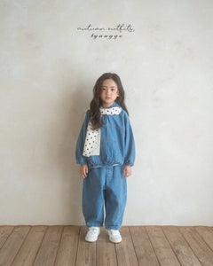 ANGGO KIDS BLUE DENIM HOODIE**PREORDER