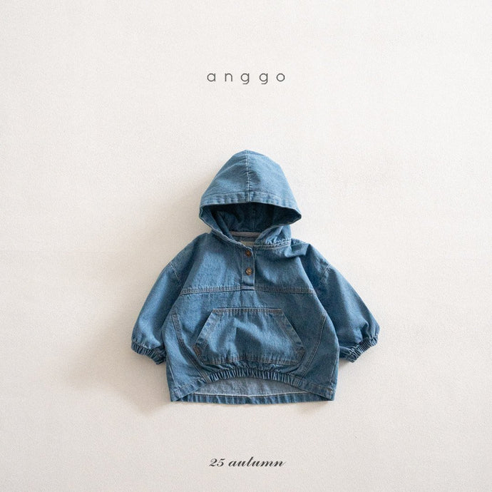 ANGGO KIDS BLUE DENIM HOODIE**PREORDER