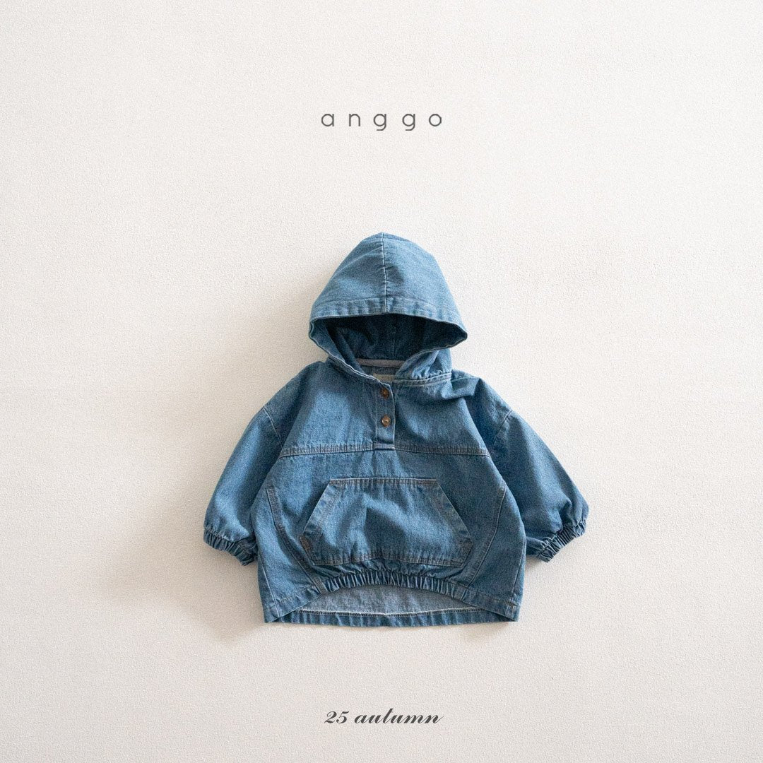 ANGGO KIDS BLUE DENIM HOODIE**PREORDER