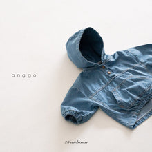 Load image into Gallery viewer, ANGGO KIDS BLUE DENIM HOODIE**PREORDER