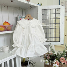 將圖片載入圖庫檢視器中，MEL KIDS 春季白色領連身裙**預購**