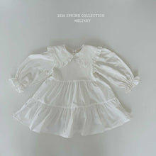 將圖片載入圖庫檢視器中，MEL KIDS 春季白色領連身裙**預購**