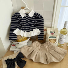 將圖片加載到圖庫檢視器中，MEL KIDS 春季條紋領襯衫**預購**