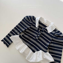 將圖片加載到圖庫檢視器中，MEL KIDS 春季條紋領襯衫**預購**