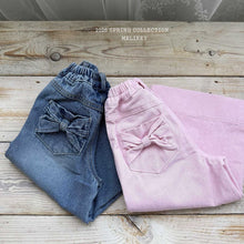 將圖片載入圖庫檢視器中，MEL KIDS 蝴蝶結牛仔褲**預購