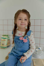 將圖片載入圖庫檢視器中，MEL KIDS 小貓牛仔背帶褲**預購