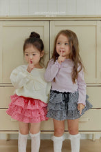 將圖片載入圖庫檢視器中，MEL KIDS 迷你格紋荷葉邊半身裙**預購