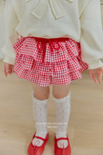 將圖片載入圖庫檢視器中，MEL KIDS 迷你格紋荷葉邊半身裙**預購