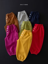 Load image into Gallery viewer, DAILYBEBE KIDS BUTTON JOGGER PANTS**PREORDER