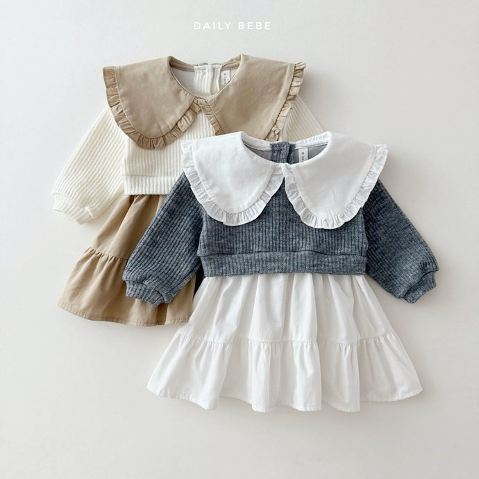 DAILYBEBE KIDS COLLAR SWEET DRESS**PREORDER