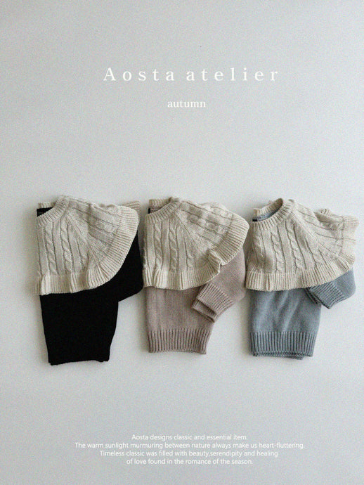 AOSTA KIDS Knit Cape Tee *Preorder