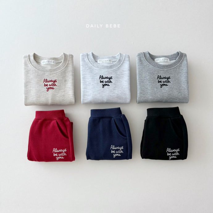 DAILYBEBE KIDS ALWAYS BE WITH U TOP BOTTOM SET**PREORDER