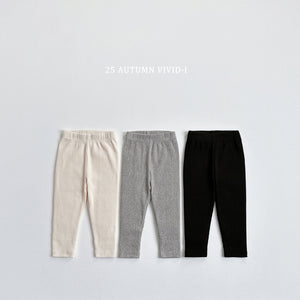 VIVID KIDS PLAIN RIBBED LEGGINGS*PREORDER