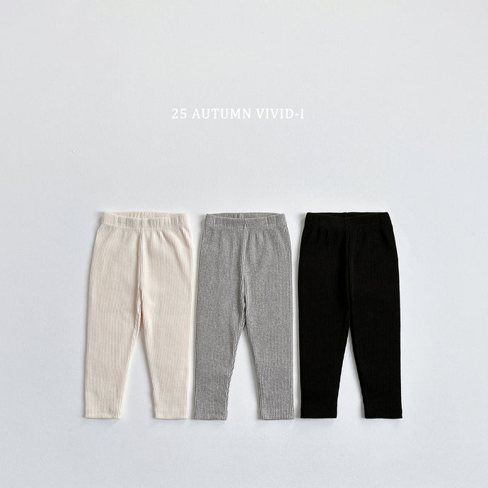 VIVID KIDS PLAIN RIBBED LEGGINGS*PREORDER