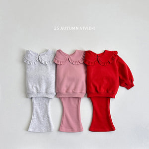 VIVID KIDS FRILL COLLAR TOP BOTTOM SET*PREORDER