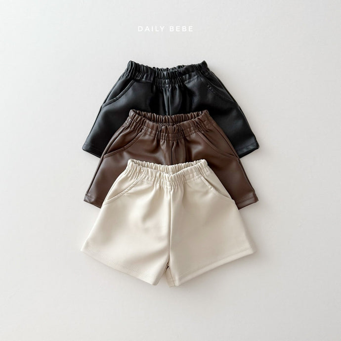 DAILYBEBE KIDS LEATHER SHORTS**PREORDER