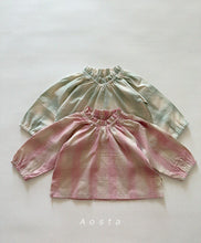 Load image into Gallery viewer, AOSTA KIDS LE CHECK BLOUSE*PREORDER