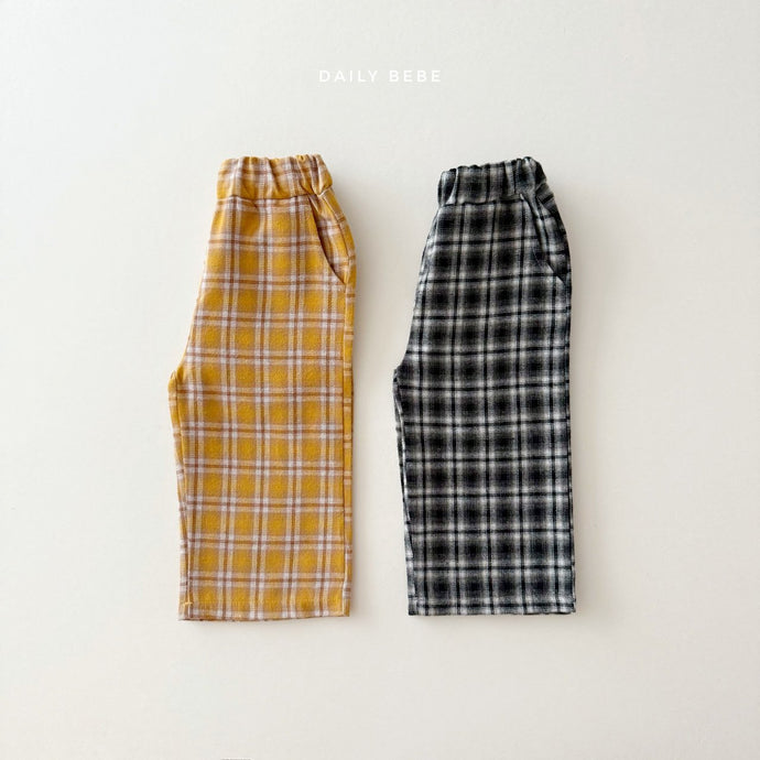 DAILYBEBE KIDS CHECK PANTS**PREORDER