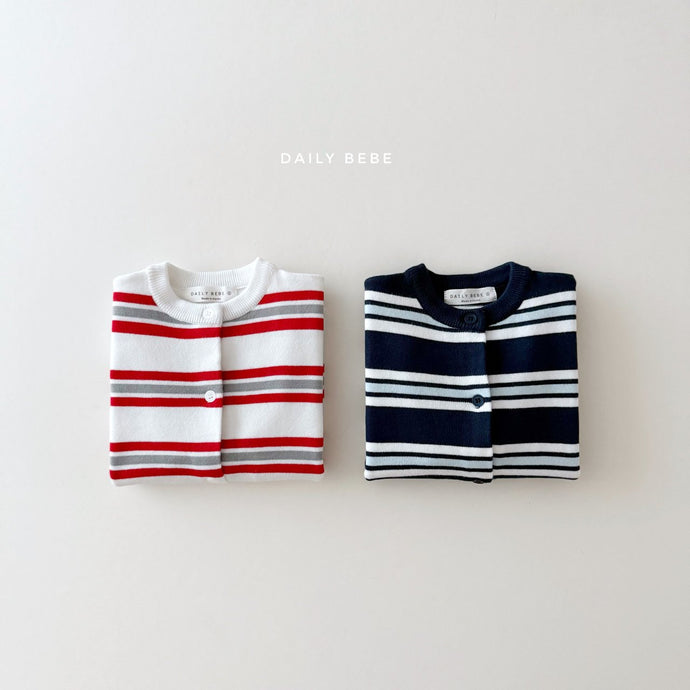 DAILYBEBE KIDS STRIPE CARDIGAN**PREORDER