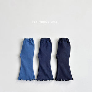 VIVID KIDS BLUE DENIM BOOTSCUT PANTS*PREORDER