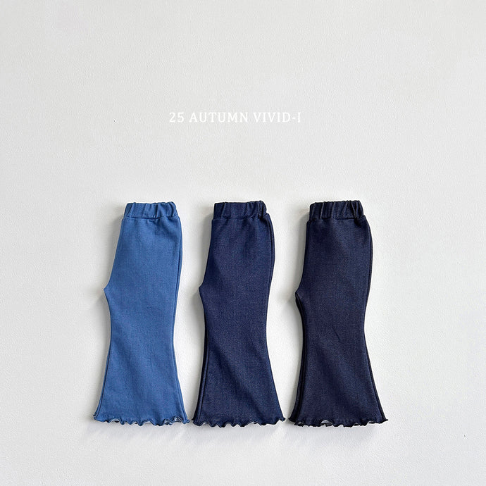 VIVID KIDS BLUE DENIM BOOTSCUT PANTS*PREORDER