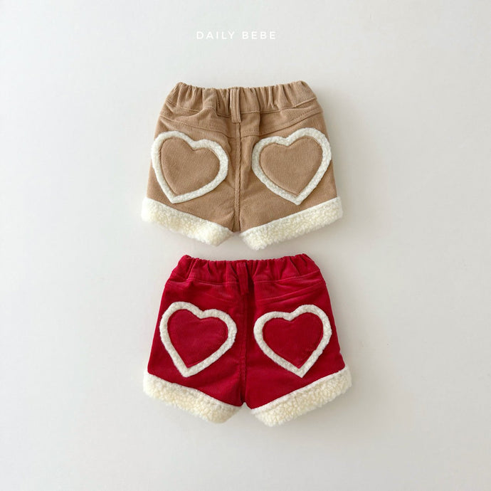 DAILYBEBE KIDS HEART SHORTS**PREORDER