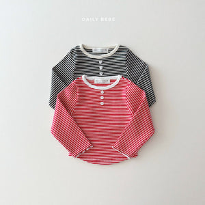 DAILYBEBE KIDS STRIPE CHERRY SHIRT**PREORDER