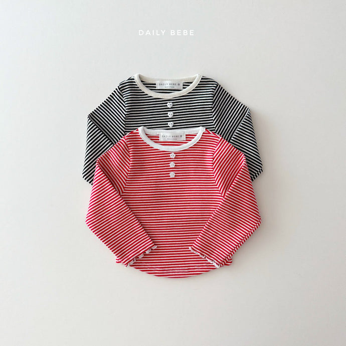DAILYBEBE KIDS STRIPE CHERRY SHIRT**PREORDER