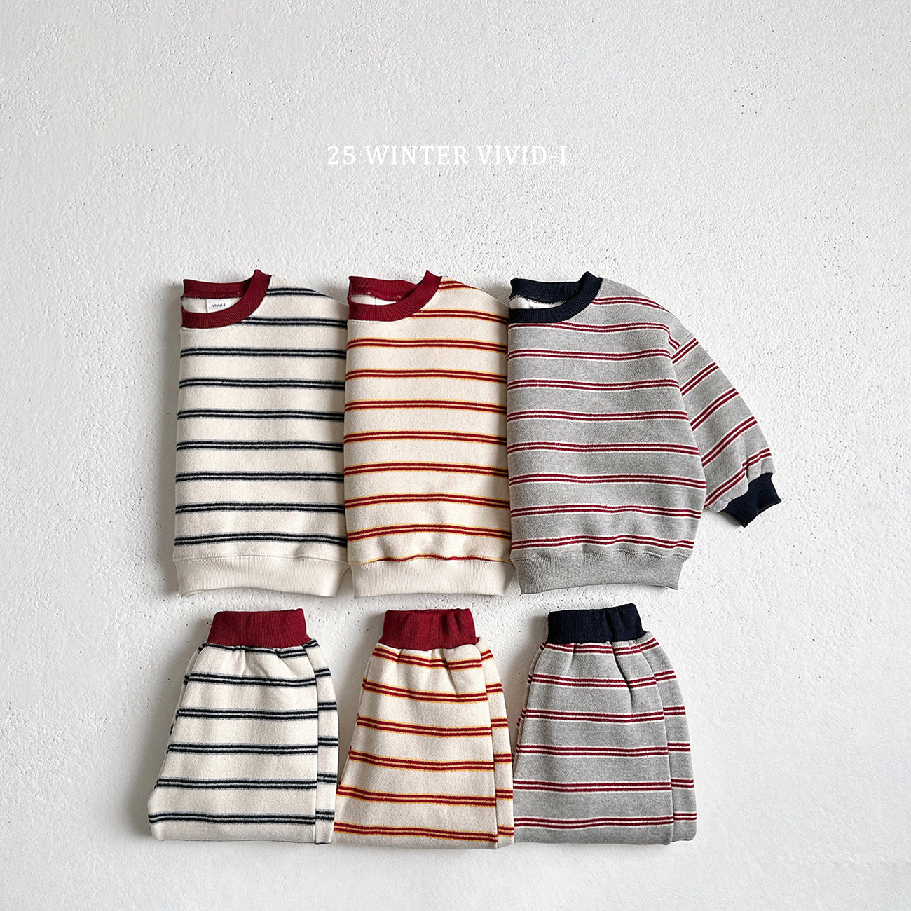 VIVID KIDS STRIPE SWEAT SET*PREORDER