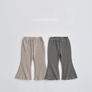 VIVID KIDS STRIPE RIB BOOTSCUT PANTS*PREORDER