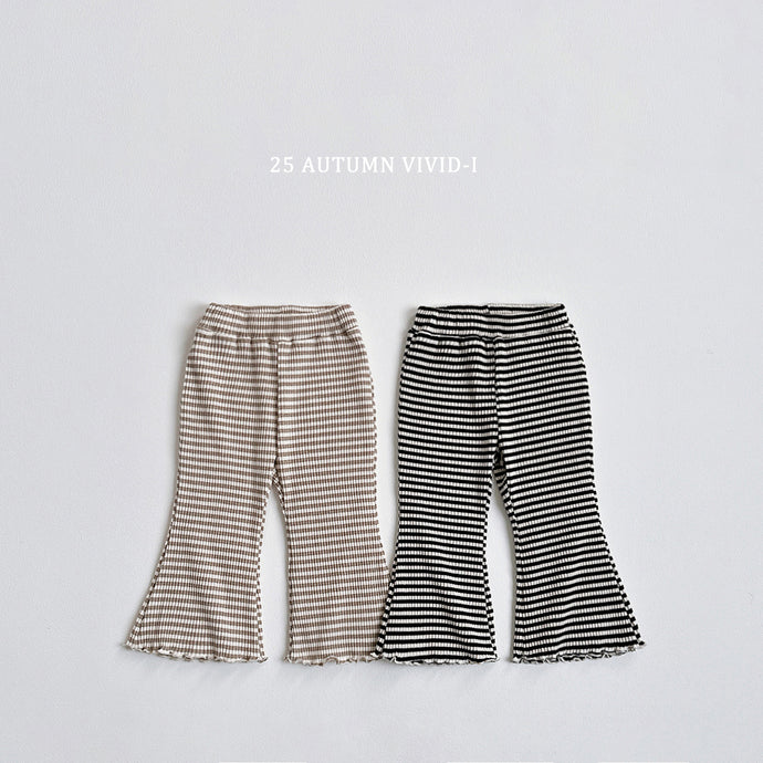 VIVID KIDS STRIPE RIB BOOTSCUT PANTS*PREORDER