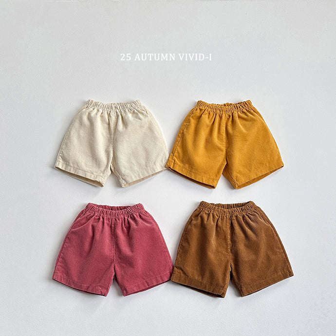 VIVID KIDS COLOR CORDUROY SHORTS*PREORDER