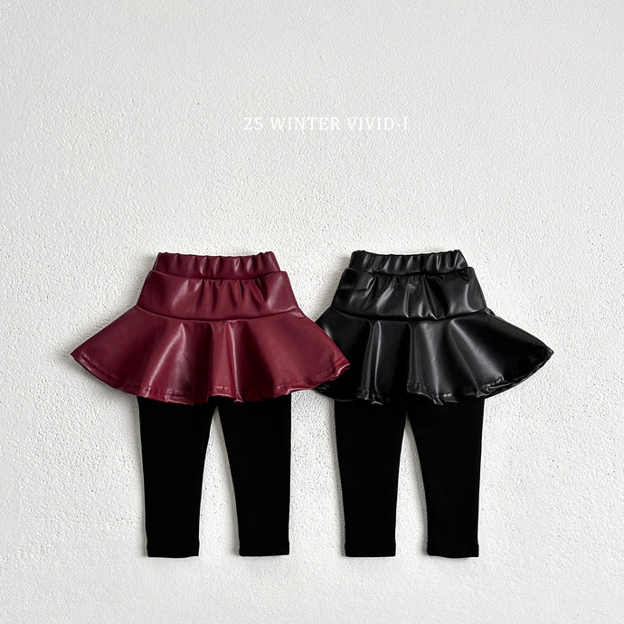 VIVID KIDS LEATHER SKIRT PANTS*PREORDER