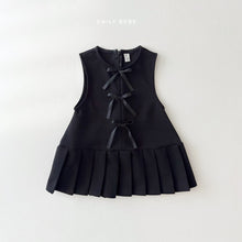 Load image into Gallery viewer, DAILYBEBE KIDS RIBBON BLACK DRESS**PREORDER