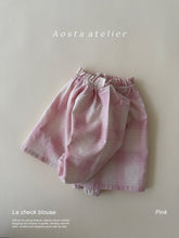 Load image into Gallery viewer, AOSTA KIDS LE CHECK BLOUSE*PREORDER