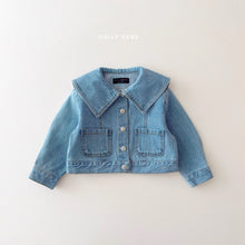 Load image into Gallery viewer, DAILYBEBE KIDS DENIM COLLAR JACKET**PREORDER