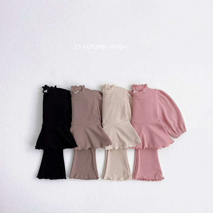 VIVID KIDS Terry Flare Top Bottom Set*preorder