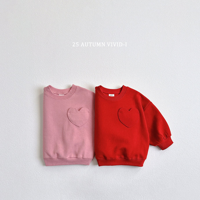 VIVID KIDS POCKET HEART SWEATER*PREORDER